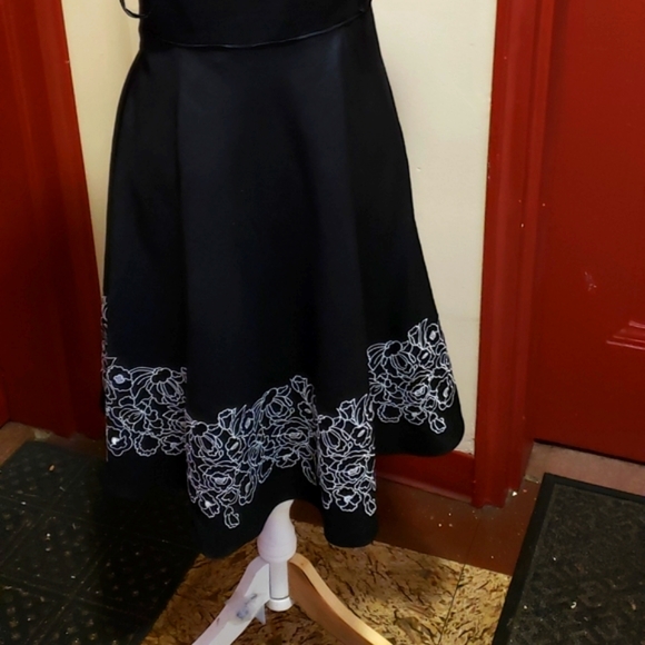 Ann Taylor LOFT MIDI Navy-blue Dress Size10P - Picture 7 of 15